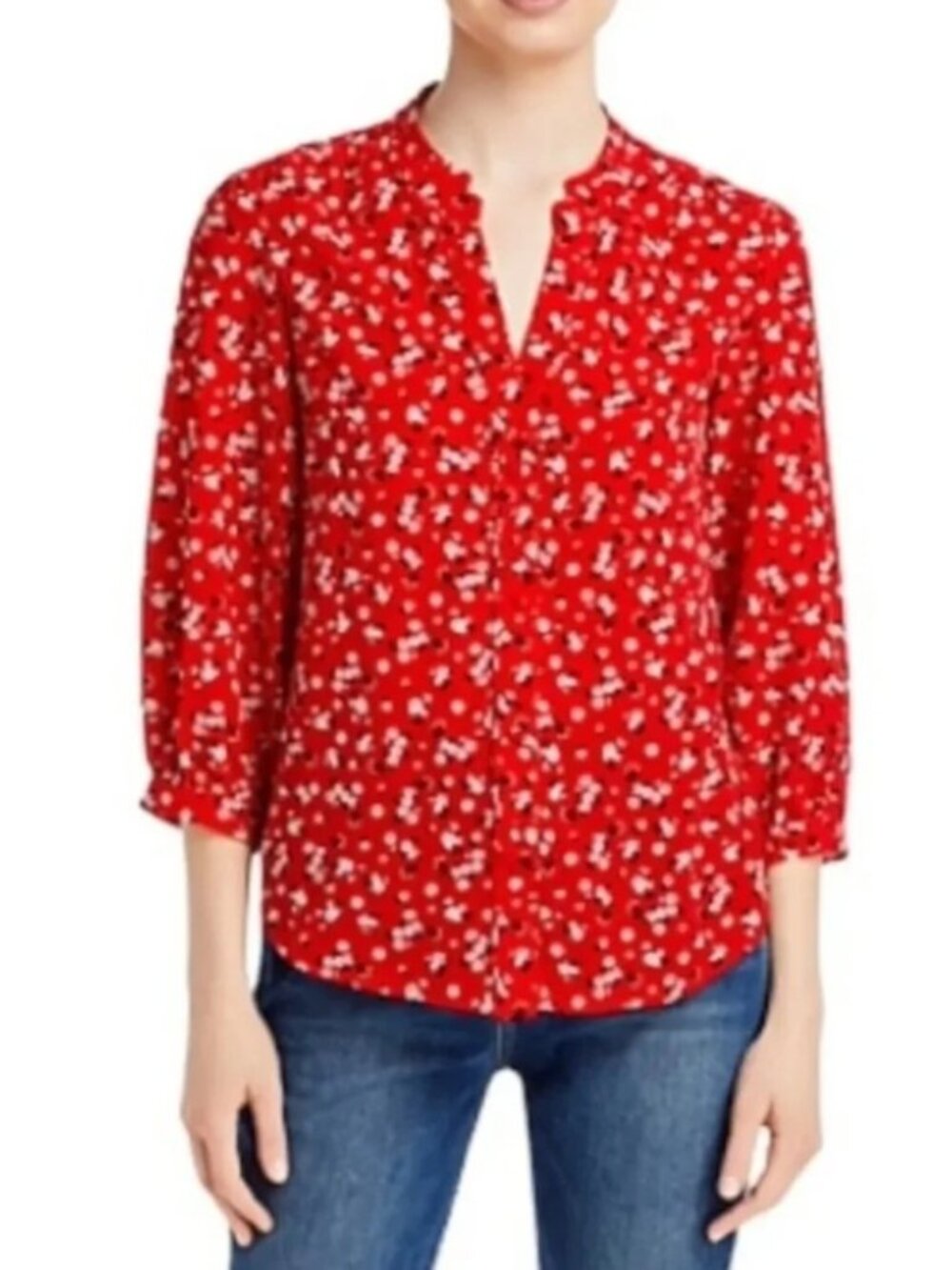 Karl Lagerfeld 3/4 Sleeve Blouse (sz M)